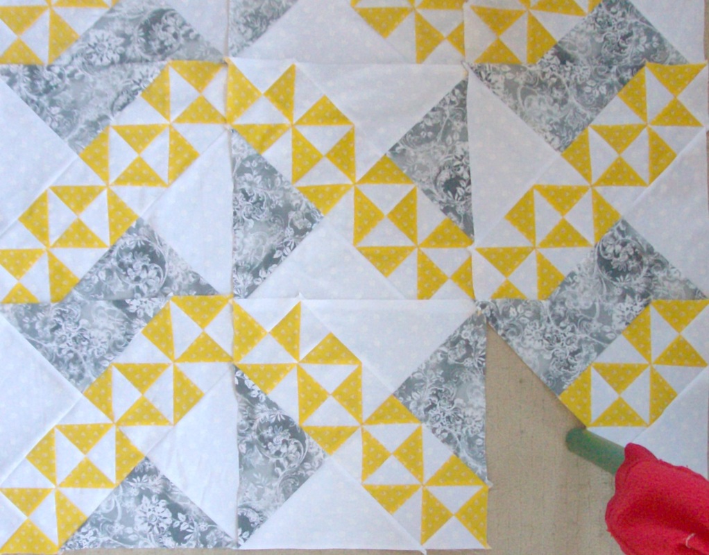 Larger picture of optio three for starry path quilt.