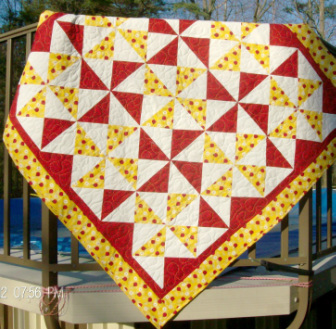 Red and Yellow Ladybug Quilt for sale by Homesewn by Carolyn on my blog