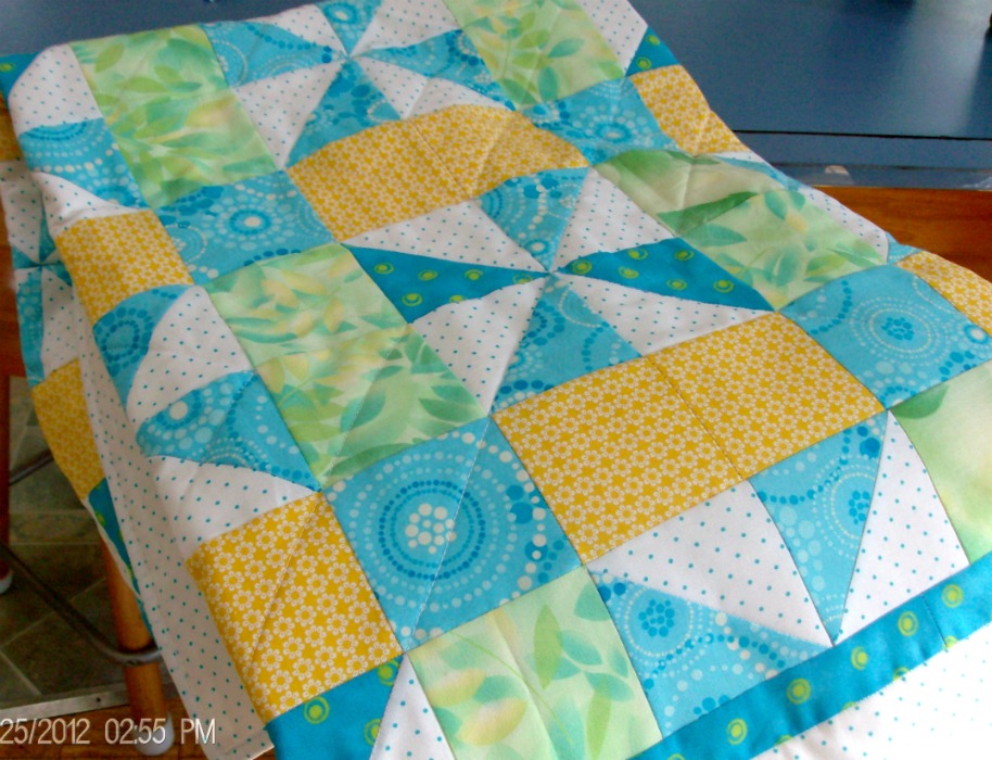 A Taste of Spring Baby Quilt by Homesewn by Carolyn