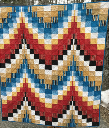 Bargello Native American Quilt from http://www.homesewnbycarolyn.com
