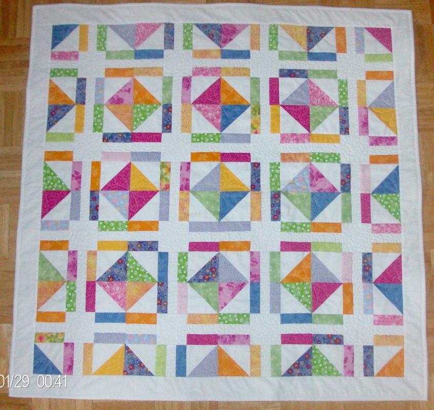 Friendship Quilt Baby Quilt, colorful, great for baby.