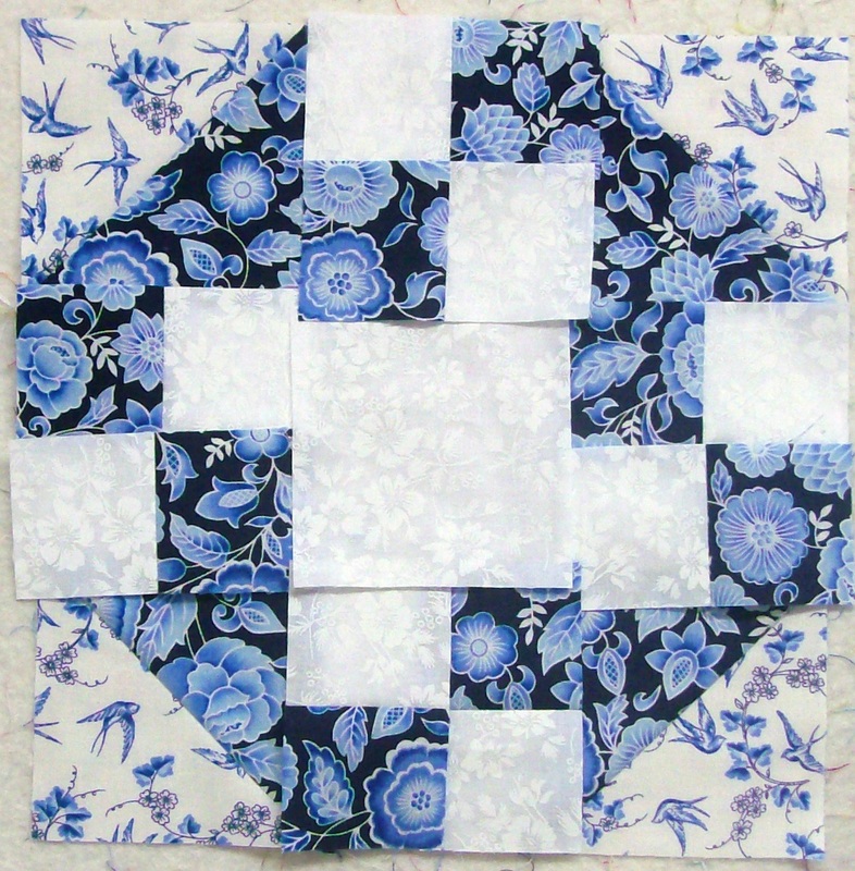 Homesewn by Carolyn quilting blog, true blue quilt block first attempt.