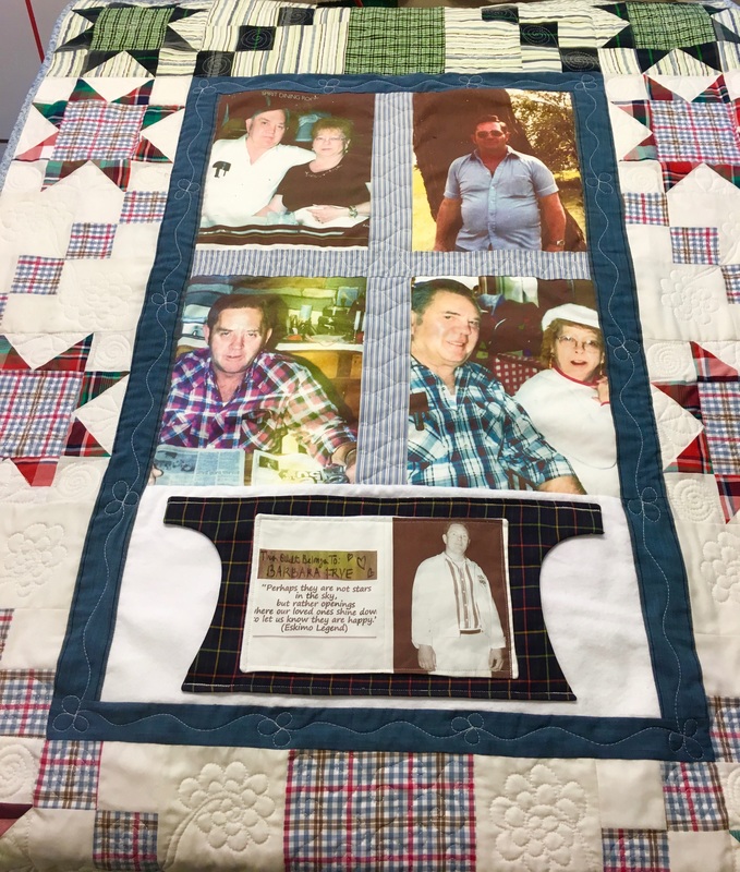 Memory Quilt with pockets from http://www.HomeSewnByCarolyn.com