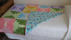 Sold Log Cabin Baby Quilt