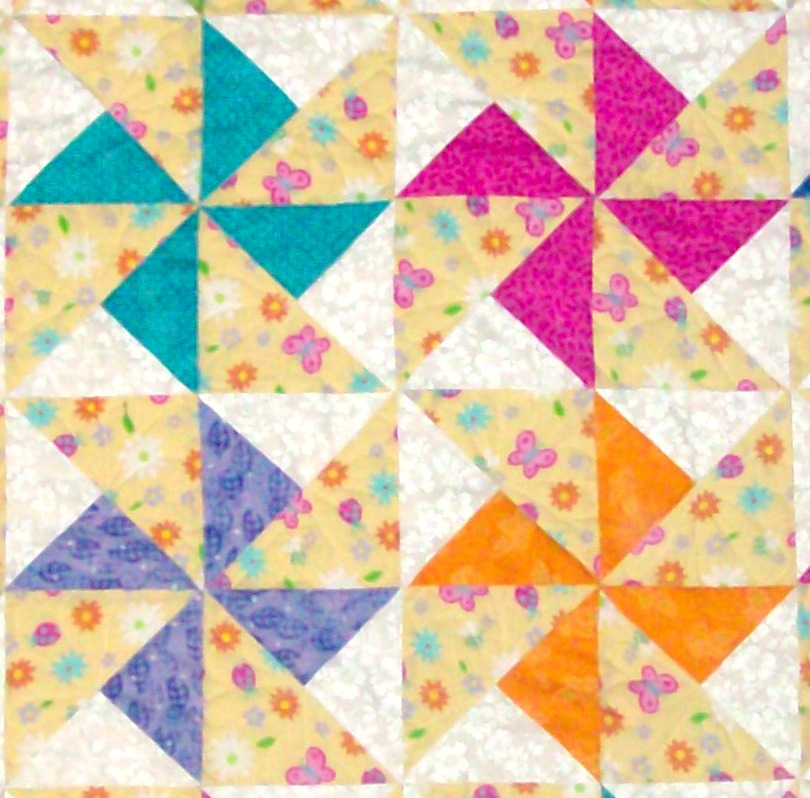 Double Pinwheel quilt block from my favorite quilt book, 