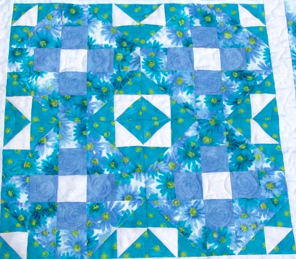 When you place four quilt blocks together, you create a secondary quilt pattern.