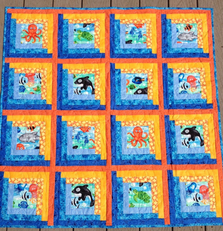 Sea Creatures baby quilt from http://www.homesewnbycarolyn.com