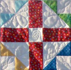 Cross with a Cross Quilt Block from http://www.homesewnbycarolyn.com/blog