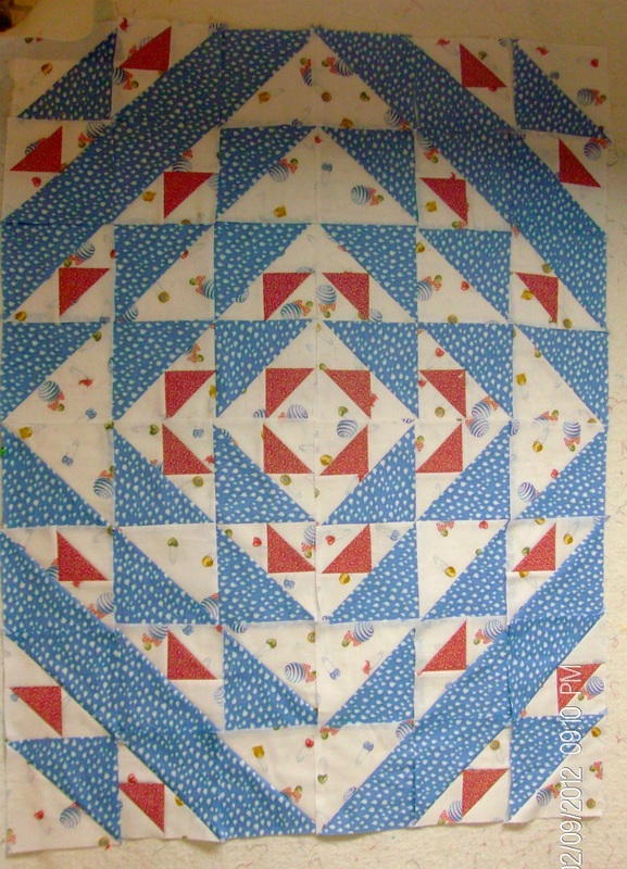 Aircraft block by Judy Hopkins, sewn b Homesewn by Carolyn