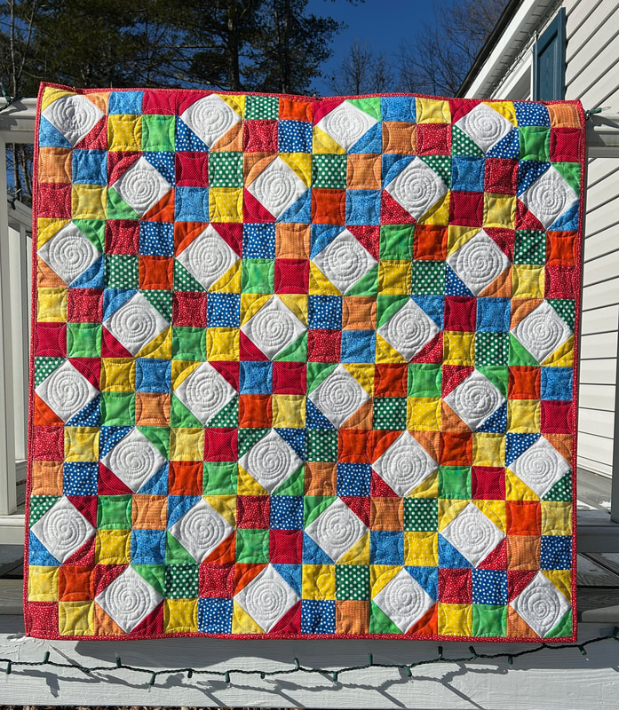 Primary Colors Baby Quilt for sale