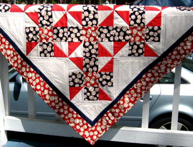 Baseball Quilt By Home Sewn By Carolyn