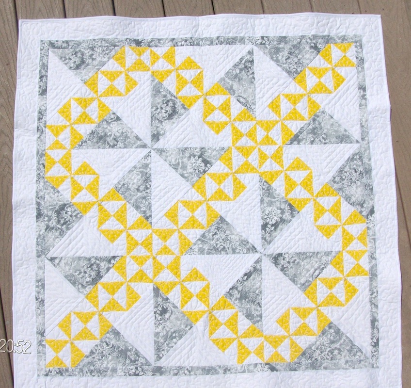 I turned the starry path quilt block into a beautiful baby quilt.
