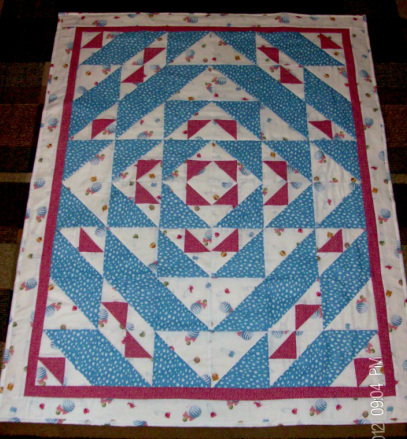 Little Boy Blue Baby Quilt made by Homesewn by Carolyn