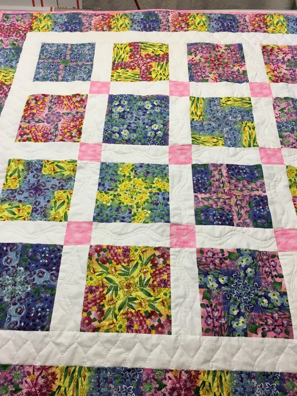 Stack and Whack baby quilt from http://www.HomeSewnByCarolyn.com
