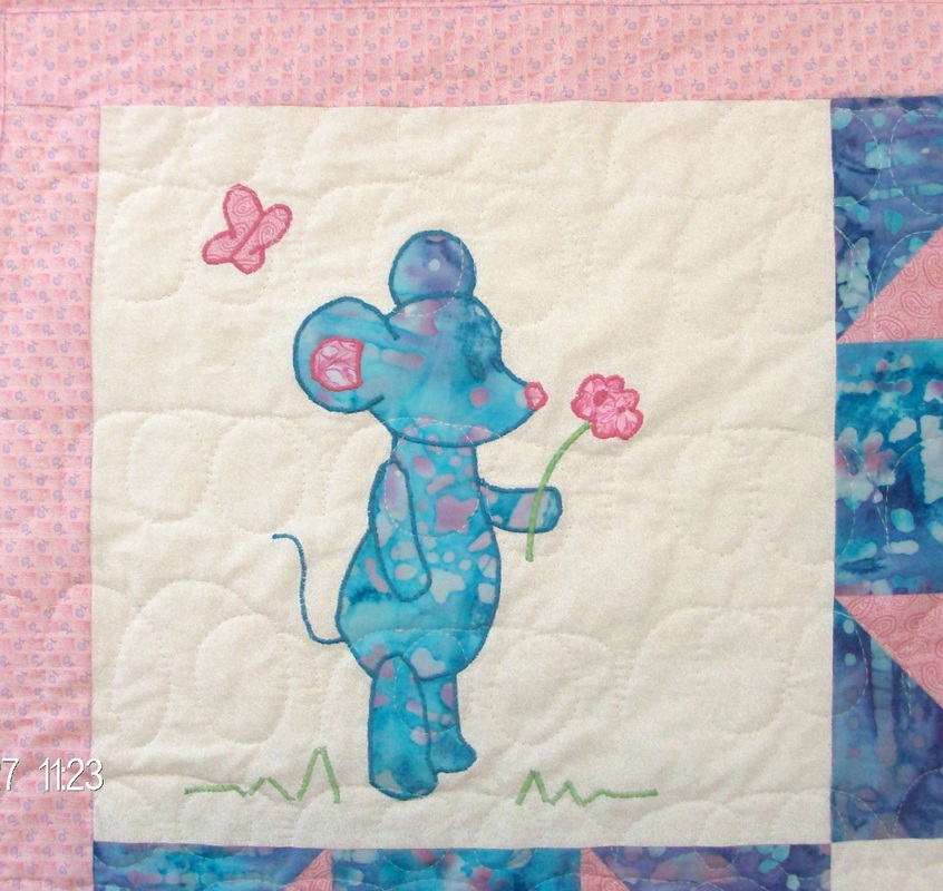 Quilt Blog - Milo the Mouse, an original design from the artist, Wendy Mierop.  