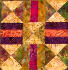 Chain and Hourglass Quilt Block.
