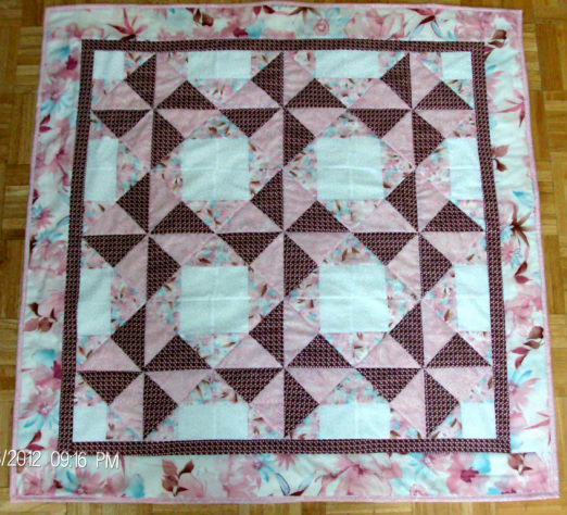 Windmill Square Baby quilt for sale from Homesewn by Carolyn.