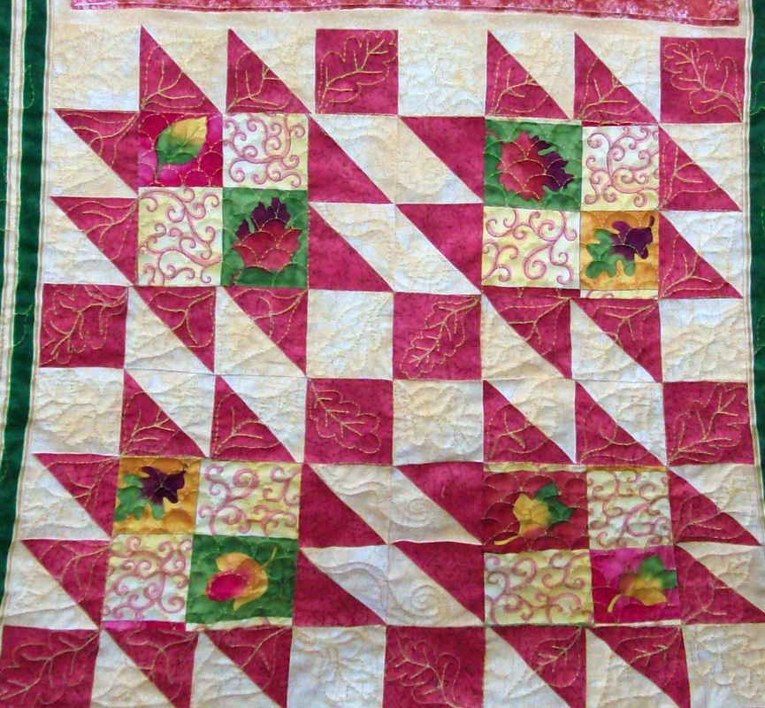 Four quilt squares of Indian quilt block.