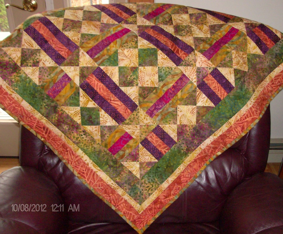 Chain and Hourglass lap quilt from Homesewn by Carolyn