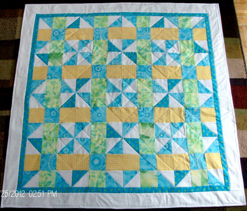 A Taste of Spring Quilt by Homesewn by Carolyn, baby or lap quilt