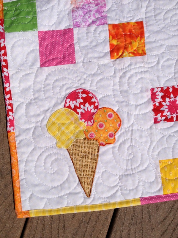 Ice Cream Cone Baby Quilt from http://www.homesewnbycarolyn.com/baby-quilts.html