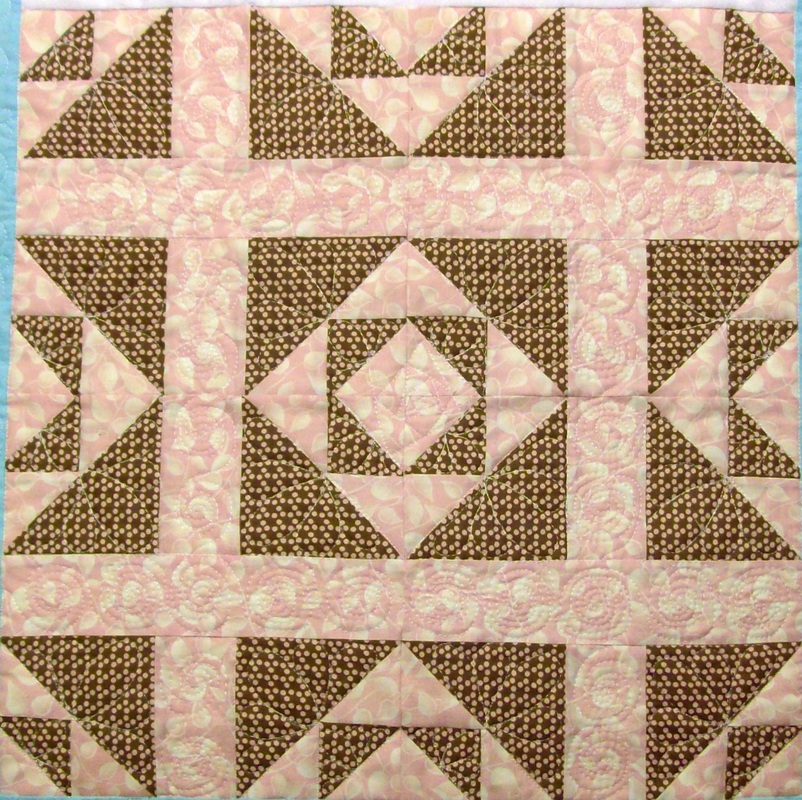 Pattern for Hen and Chickens four blocks.