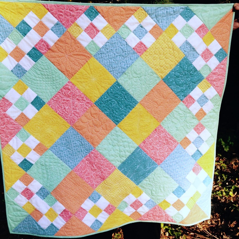 Patchwork Baby Quilt from http://www.homesewnbycarolyn.com