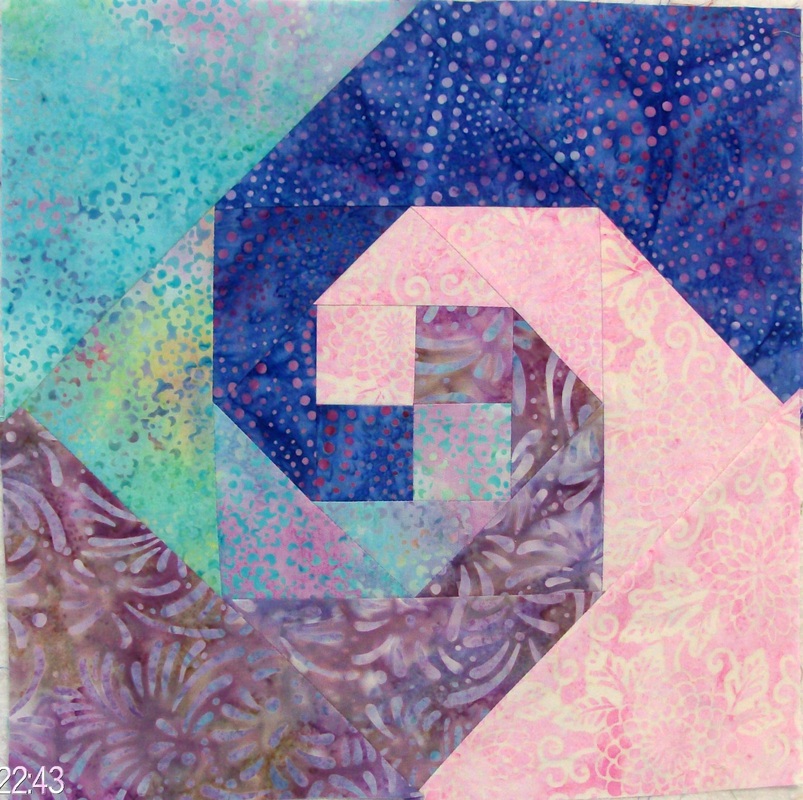 Quilting Blog, Snail's Trail Quilt Block from 