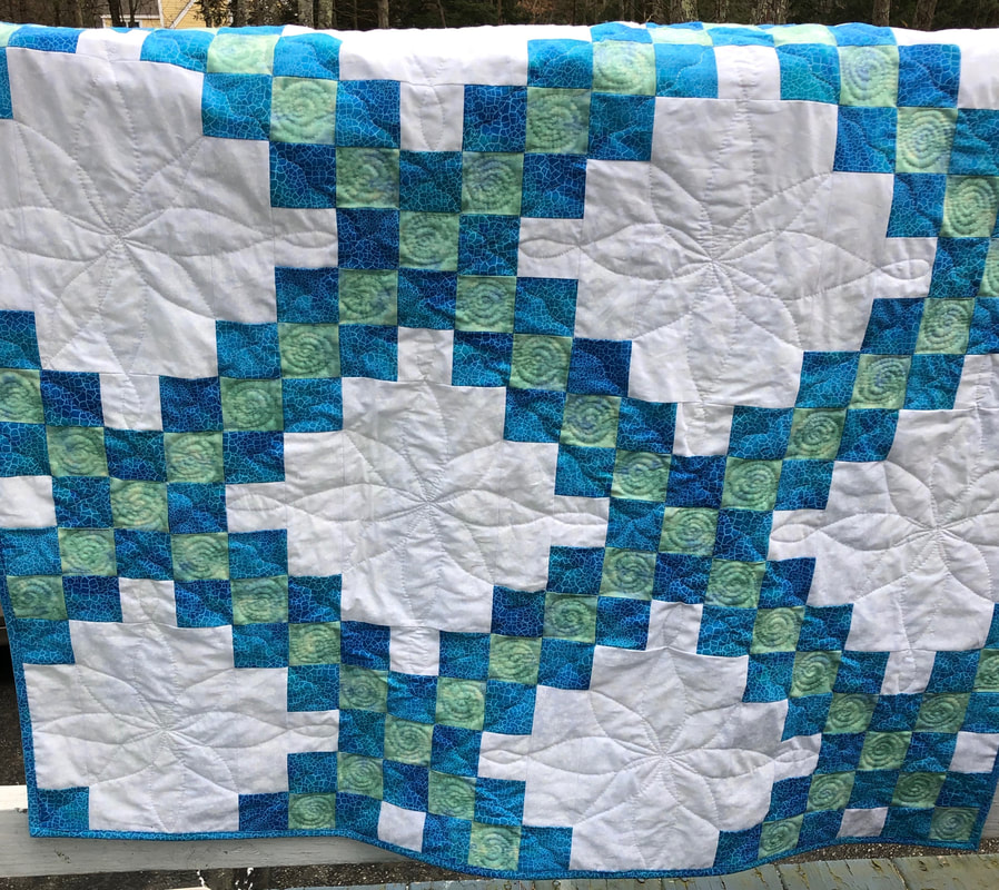 Double Irish Chain quilt from http://www.HomeSewnByCarolyn.com 