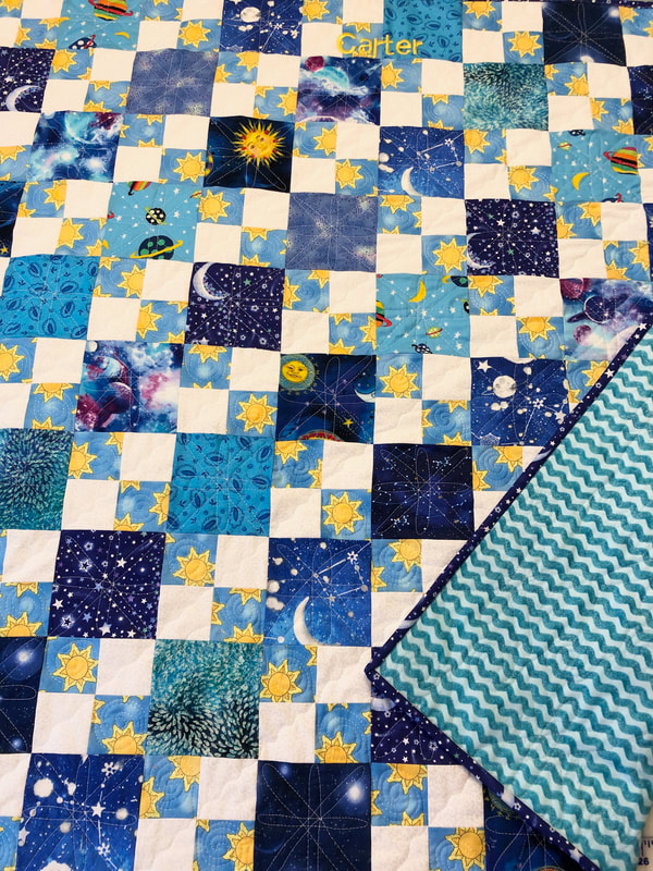 Stars and Moon Baby Quilt