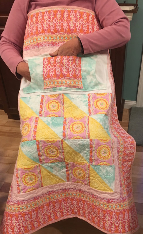 Pastel Wheelchair Lap Quilt from http://www.HomeSewnByCarolyn.com 