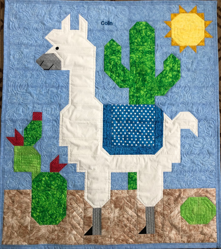 Llama Baby Quilt for sale