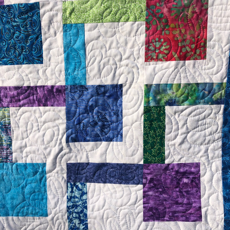 Jewel Tones Modern crib quilt for sale