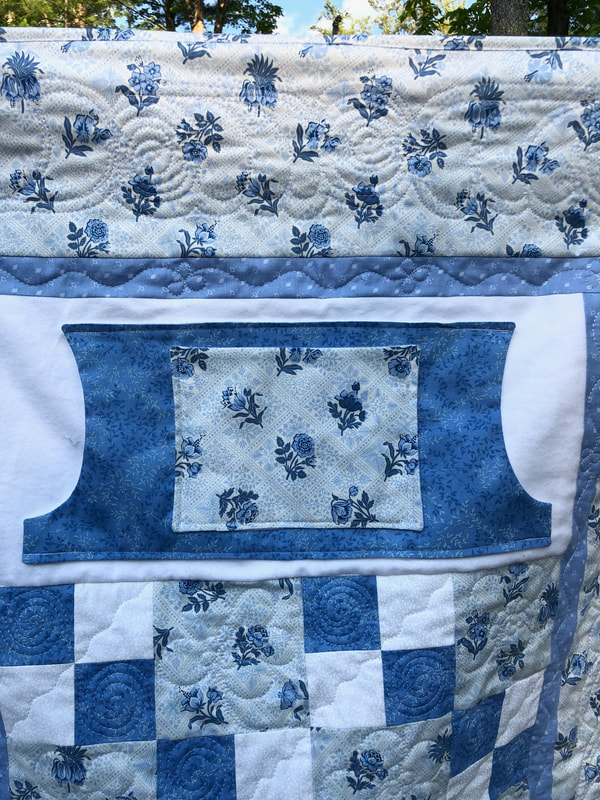 Handmade Lap Quilt With Pockets for sale