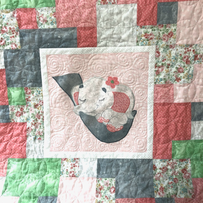 Baby Elephant Baby Quilt for sale