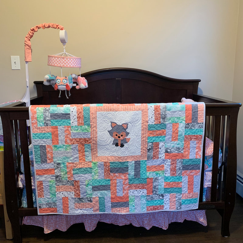 Fox Baby Quilt for sale.