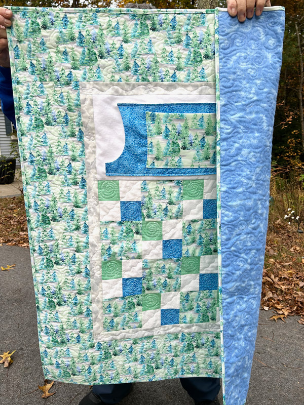 Lovie Lap Quilt with Pockets and flannel backing