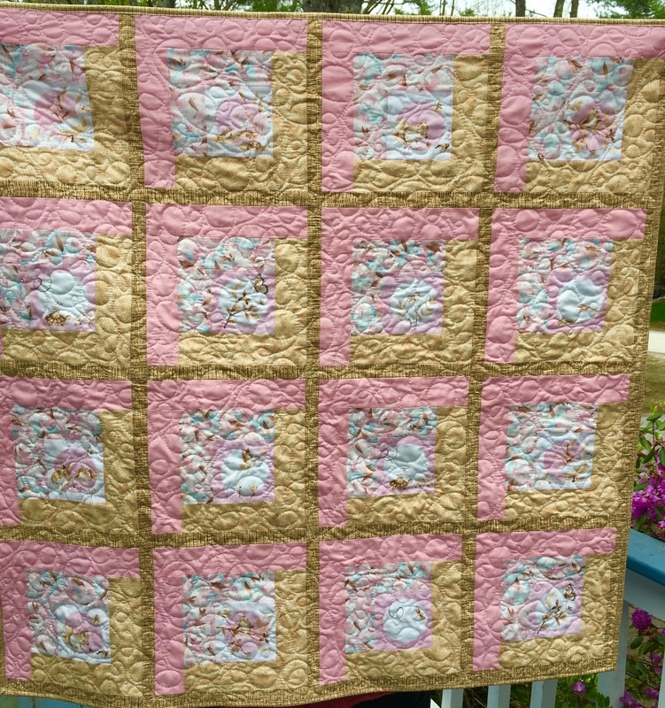 Natures' Friends Baby Quilt from http://www.HomeSewnByCarolyn.com